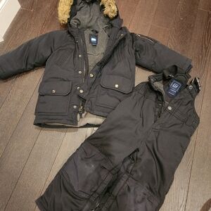 GAP Black Winter Jacket and Pants Set